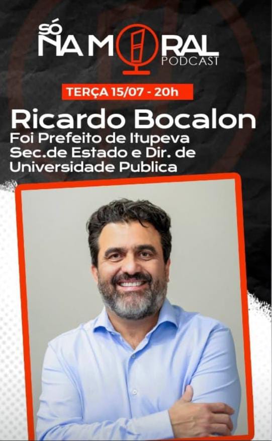 Ricardo Bocalon é o entrevistado no “Só na Moral Podcast”, às 20h